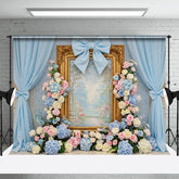 Lofaris Sweet Floral Bows Curtain Fine Art Wedding Backdrop
